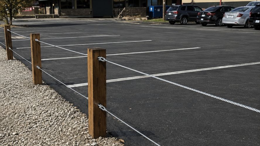 Chain link fencing installation for commercial property