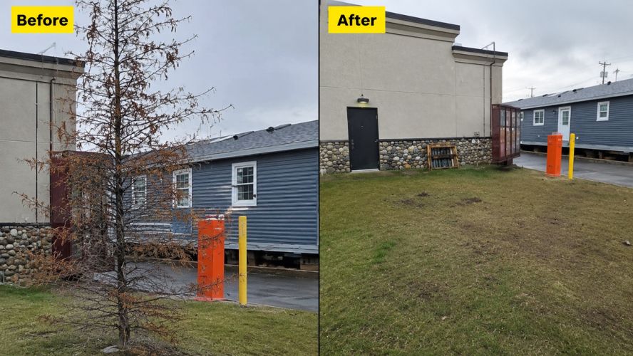 Seasonal property maintenance for commercial facility